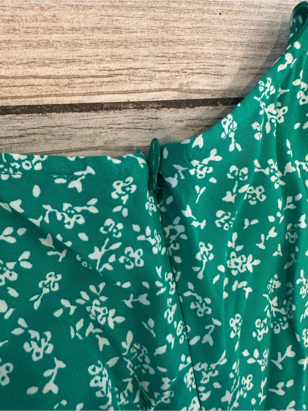 J crew size medium green Floral Sleeveless Midi Dress with pockets - Picture 8 of 8